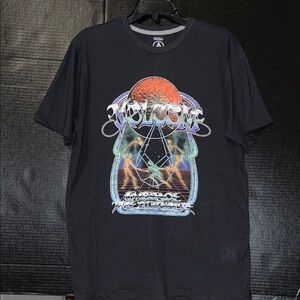 Volcom Men's Black Tee with Geometric Graphic